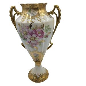 Antique China Vase Hand Painted Large Royal Crown Porcelain Urn No Lid